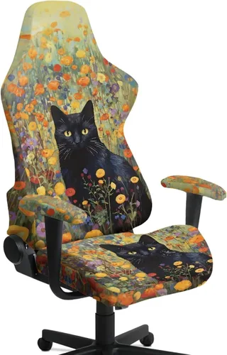 Miniatura 27 de Fundas para silla de videojuegos de 250 aniversario, 4 piezas, cómodas, ergonómicas, para oficina, fundas giratorias de poliéster, decoración