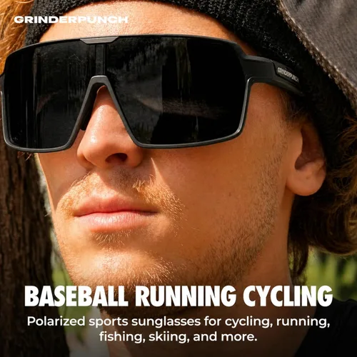 Miniatura 3 de grinderPUNCH Lentes de sol deportivos polarizados para hombres y mujeres, con protección UV, para béisbol, correr, ciclismo, esquí y pickleball