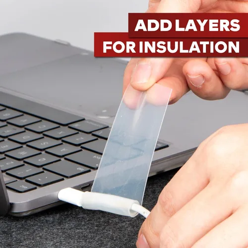 Miniatura 8 de XFasten - Cinta de silicona autofusible Pro, transparente, 1.5 pulgadas x 15 pies, cinta de reparación de silicona extrema de 30 milésimas