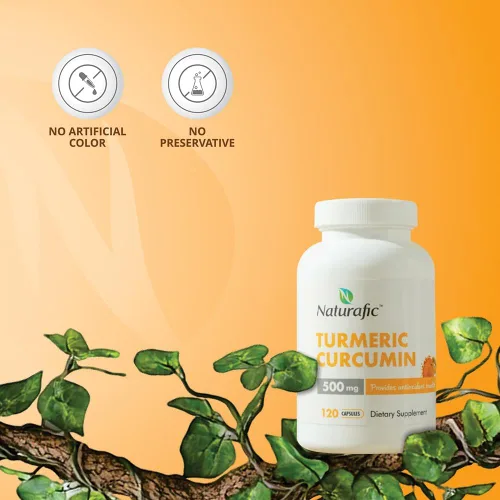 Miniatura 3 de Curcumina de cúrcuma con cápsulas de piperina, 500 mg por cápsula, 120 unidades, suplemento con pimienta negra para una mayor absorción, sin OMG