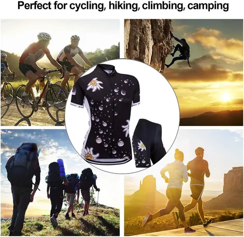 Miniatura 18 de Jersey de ciclismo para mujer, de manga corta, secado rápido, transpirable, para montaña.