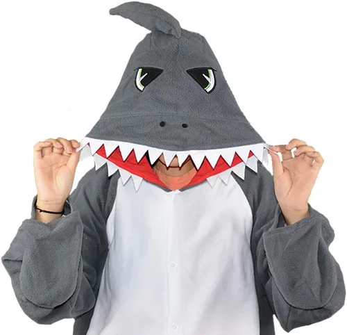 Miniatura 4 de Pijama mameluco de tiburón para mujer, disfraz de tiburón