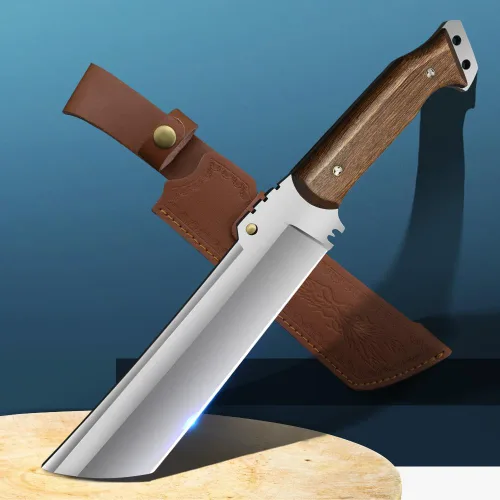 Miniatura 8 de Machete de supervivencia con funda para cortar árboles, para trabajo de jardín y para machetes de bushcrafting, machete de hoz de servicio pesado