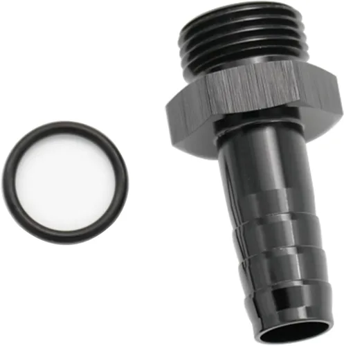 Miniatura 16 de Aluminio -4 AN ORB macho a 1/4 "(6.35mm) Barb Push On Manguera Adaptador Negro