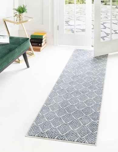 Miniatura 7 de Unique Loom Eco Trellis Collection - Alfombra de área - Osage (rectangular 2 pies 0 pulgadas x 3 pies 0 pulgadas, multicolor / azul)