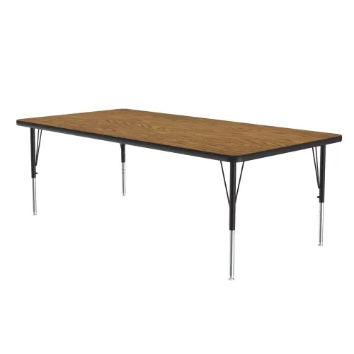 Miniatura 42 de Correll Mesa de Actividades Rectangular para Aula de 24"x36", Altura Ajustable (19"-29"), Granito Negro Laminado Térmico Fusionado Duradero