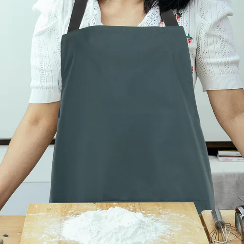 Miniatura 4 de BESPORTBLE Waterproof Kitchen Apron Men and Women Pvc Oil-resistant Cooking Apron Dark Green Utensil Washing Home and Professional Use