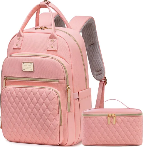 Miniatura 11 de Weitars Mochila de almuerzo para mujer, mochilas para laptop de 15.6 pulgadas, mochila de viaje para mujeres, mochila de trabajo, mochila