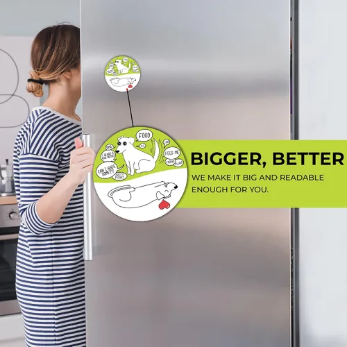 Miniatura 2 de Imán de Feed The Dog - Recordatorio gótico de comida para perros para amantes de las mascotas, decoración peculiar del hogar y la oficina, regalo