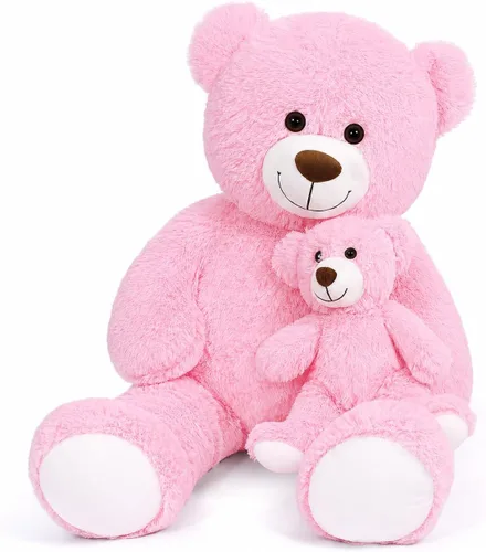 Miniatura 12 de Oso de peluche gigante de 47 pulgadas, animal de peluche marrón grande de 4 pies, oso de peluche de chocolate suave, regalos para novias, niños
