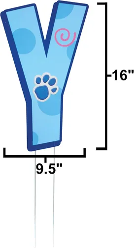 Miniatura 3 de Carteles de feliz cumpleaños de Blue's Clues con estacas de metal, letras de 16