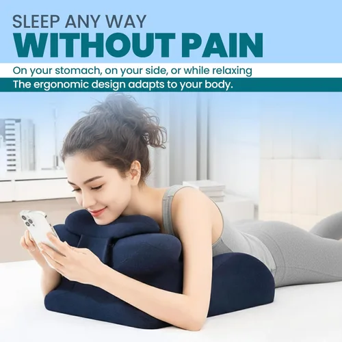 Miniatura 5 de Almohada de cuña de espuma viscoelástica, almohada ergonómica de lectura y cuña de cama para dormir, soporte de espalda, reflujo ácido y elevación