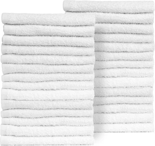 Toallas de salón para estilista de cabello - Paquete de 24, no a prueba de blanqueador, 16 por 27 pulgadas, toallas de algodón altamente absorbentes