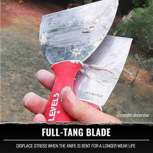 Miniatura 5 de Cuchillo de junta de yeso de acero inoxidable de 8" con agarre suave - LEVEL5 Grado profesional Herramienta de mano de acabado cómoda Extremo