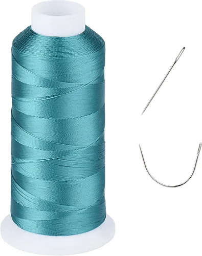 Miniatura 12 de Resistente a los rayos UV - Simthread 100% Poliéster Hilo Entrelazado Tex 69 (12wt) - 250 Yardas 1 Blanco 1 Negro