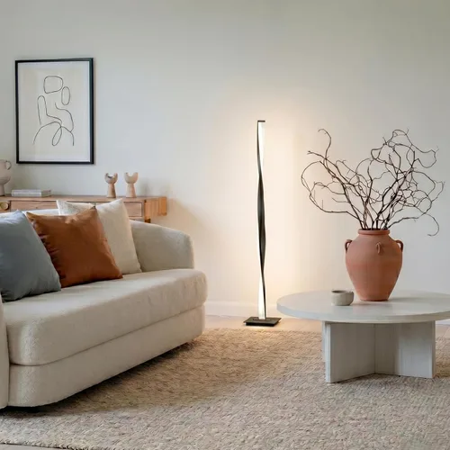 Miniatura 4 de Helix LED Lámpara de Suelo - Regulable estilo Urbano Contemporáneo Lámpara de Luz Moderna - Lámpara de pie alto con diseño decorativo - para Salón