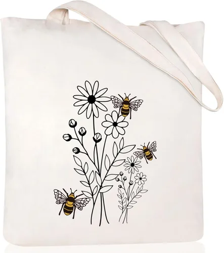 Miniatura 12 de Andeiltech - Bolsa de lona para mujer, con diseño de gato bonito y estética, bolsas reutilizables para compras y comestibles, con bolsillo