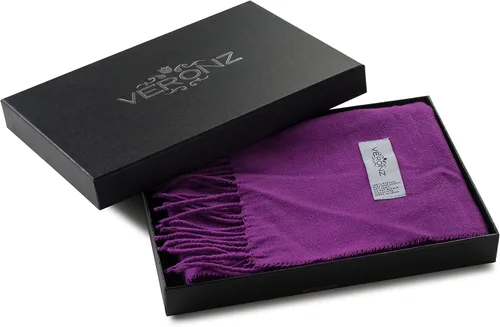 Miniatura 14 de Veronz - Bufanda clásica de invierno muy suave de aspecto lujoso y sensación de cachemira con caja de regalo