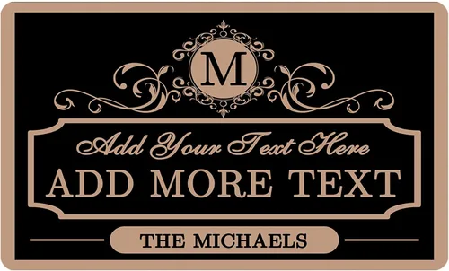 Miniatura 23 de Tapete personalizado de bienvenida para el hogar familiar, tapete personalizado para interiores y exteriores con tu entrada de texto para casa, C