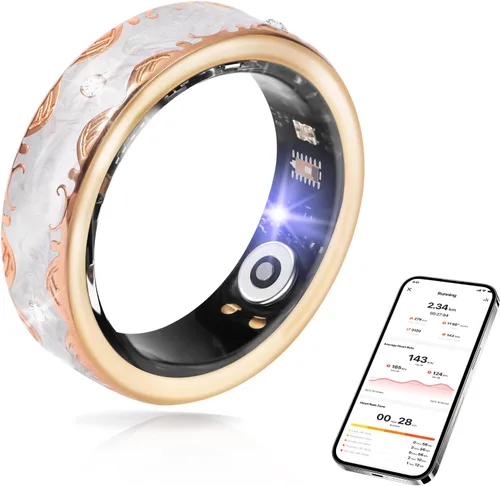Miniatura 9 de Anillo inteligente para mujeres y hombres, rastreador de salud y fitness con frecuencia cardíaca, monitor de sueño, oxígeno en sangre, HRV, 128