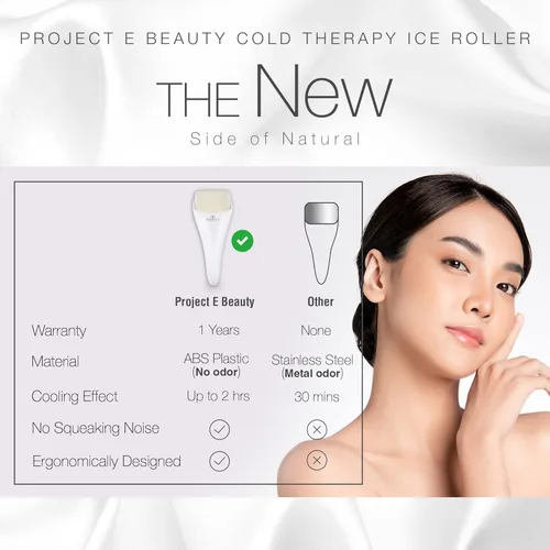 Miniatura 8 de The Ice Roller de Project E Beauty Tratamiento de crioterapia Masaje facial Reduce la hinchazón debajo de los ojos, ojeras Dolor muscular
