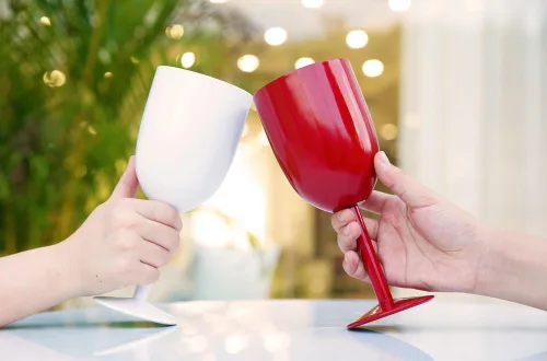 Miniatura 4 de AMZUShome Copas de vino de acero inoxidable. Vaso de vino de doble pared aislado al vacío con tapa y pajita. Amistad, Navidad, regalos de cumpleaños