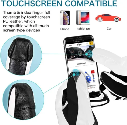 Miniatura 6 de Guantes de esquí Unigear impermeables para pantalla táctil, guantes de snowboard, para clima frío, para hombres y mujeres.