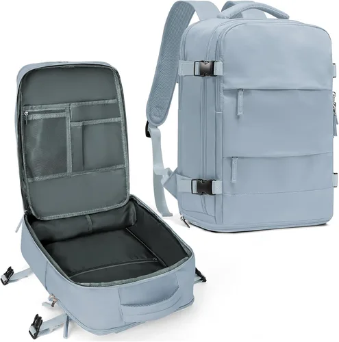 Miniatura 40 de coowoz Mochila grande de viaje para mujeres y hombres, mochila de transporte, mochila para senderismo impermeable, mochila deportiva para Rosa