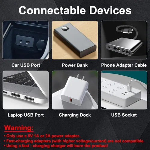 Miniatura 7 de 2 PCS Bombillas de Luz Nocturna USB para Automóvil, Luces Ambientales para Interiores de Automóvil con Atenuación Táctil, Decoraciones de Lámpara