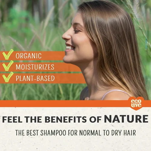 Miniatura 3 de ecoLove - Champú natural, sin lauril sulfato de sodio, vegano y libre de crueldad, champú seco natural para mujeres, zanahoria y calabaza orgánicas