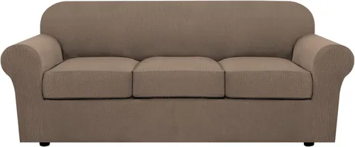 Miniatura 101 de H.VERSAILTEX - 3 fundas de sofá elásticas para 2 cojines de sofá. Fundas para muebles de sala de estar (funda base más 2 fundas de cojín de asiento)