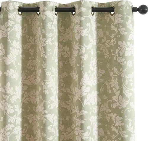 Miniatura 15 de jinchan Cortinas 80% opacas para dormitorio, cortinas con patrones geométricos para sala de estar, tratamientos de ventana para oscurecer