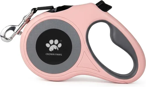 Miniatura 11 de Correa retráctil de 16 pies para perros extra grandes de hasta 130 libras, cinta de nailon sin enredos, color negro Dan24 XL