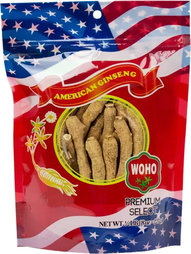 Miniatura 2 de Woho Ginseng americano 100.4, raíces cultivadas largas grandes XL 4oz