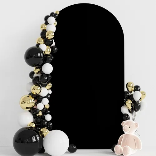 Miniatura 35 de Wokceer Funda para Arco de Boda de 6.6 Pies de Spandex Ajustada Cubiertas para Soporte de Arco de Boda Parte Superior Redonda Chiara Funda de Telón