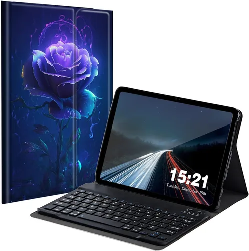 Miniatura 18 de Funda de teclado para Samsung Galaxy Tab S6 Lite 2022/2020, Galaxy Tab S6 Lite SM-P610/P613/P615/P619 con teclado Bluetooth inalámbrico desmontable