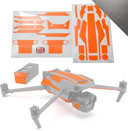 Miniatura 7 de WRAPGRADE Adhesivos parciales para DJI Mavic 3 / Mavic 3 Classic Accent Color (AIRFORCE SILVER)