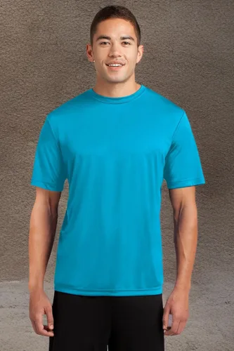 Miniatura 5 de Sport-Tek camiseta de competición para hombre con contraste de color.