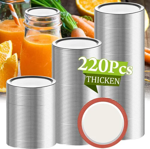 Miniatura 9 de Aliggbent 160 Pcs Tapas de Enlatado de Boca Regular 70MM Tapas Herméticas de Tipo Separable para Tarros Mason de Boca Regular, Tapas de Enlatado a