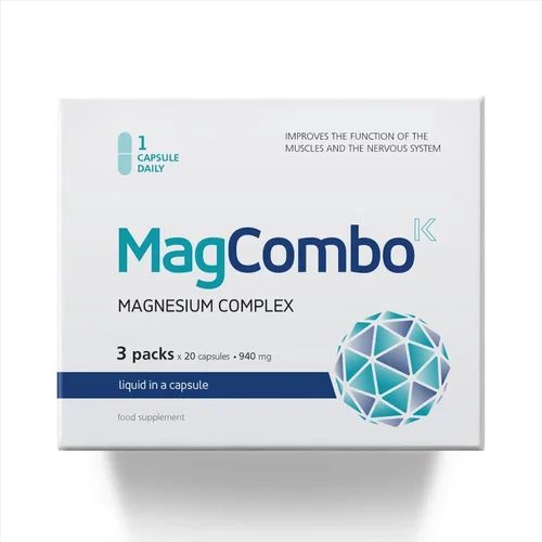 Miniatura 14 de MagCombo - Magnesio puro concentrado, fórmula de aceite especial para máxima absorción, enriquecido con vitaminas В2, В6, В12 y С, solo 1 cápsula