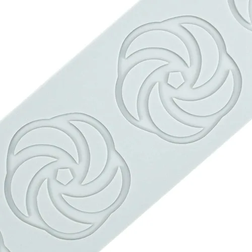 Miniatura 8 de Molde de patrón geométrico, molde en espiral hueco 3D de silicona para fondant para decoración de pasteles, cupcakes, alimentos