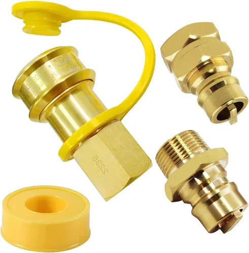 Miniatura 4 de Generador de combustible dual de latón macizo hembra y macho, manguera de propano natural, conexión rápida, accesorios de desconexión para tubería