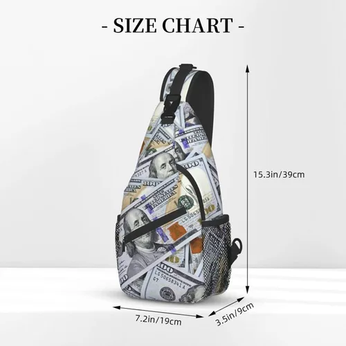 Miniatura 3 de Us Bill Dollars Money - Bolso de pecho unisex para viajes, senderismo, bolsa de hombro cruzada para mujeres y hombres, US Bill Dollars Money A1