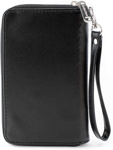 Miniatura 2 de Cartera rectangular de poliuretano con cremallera alrededor de Hollywood Undead Comic Crew Skull Black Blues