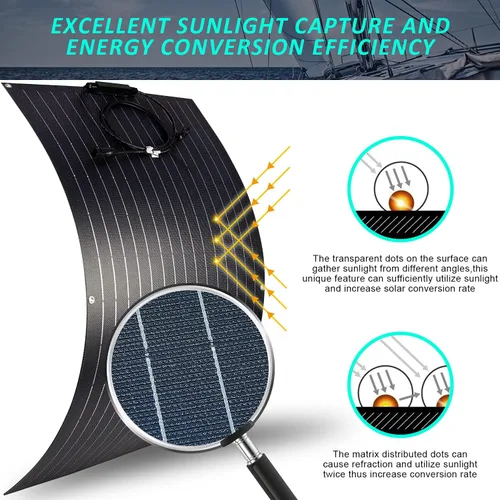 Miniatura 3 de Kit solar eólico de 500 W, sistema de 12 V fuera de la red: generador de turbina eólica de 400 W + 1 panel solar flexible ETFE de 100 W +