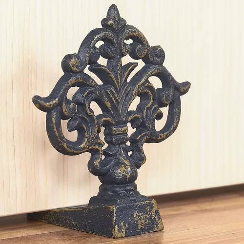 Miniatura 7 de Tope de Puerta de Hierro Fundido con Diseño de Ciervo, Acabado Negro, 1.04 kg