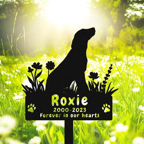 Miniatura 24 de Marcador de tumba conmemorativo de perro Chihuahua personalizado, estaca de jardín conmemorativa de perro Chihuahua, marcador de tumba de metal