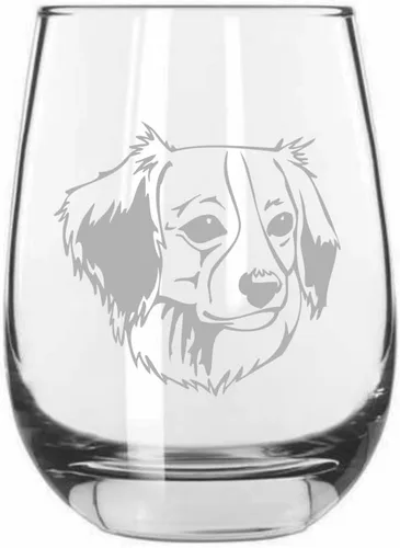 Miniatura 41 de Sakhalin Husky Dog - Copa de vino grabada personalizada de 15.25 onzas sin tallo