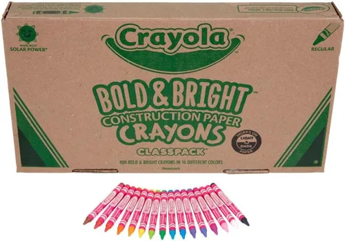 Miniatura 3 de Crayola Crayones de papel de construcción, suministros escolares surtidos a granel, 16 colores, 400/juego (el embalaje puede variar)