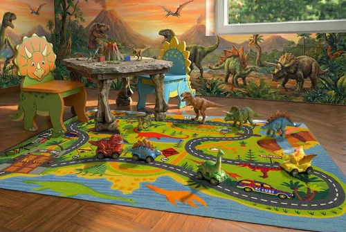 Miniatura 18 de KC Cubs 8x10 Mapa de Estados Unidos de EE. UU. Alfombra de Coches de Juguete para Carretera – Alfombra de Juego Educativa para Niños, Pequeñines